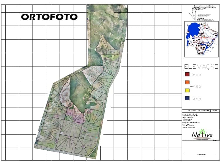 Georeferenced orthophoto base map of Fazenda Parlamento.