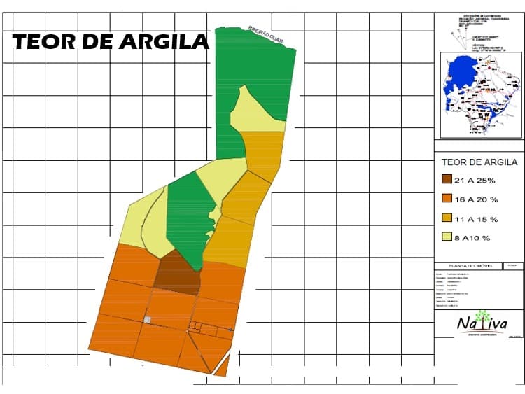 Soil clay-content distribution map.